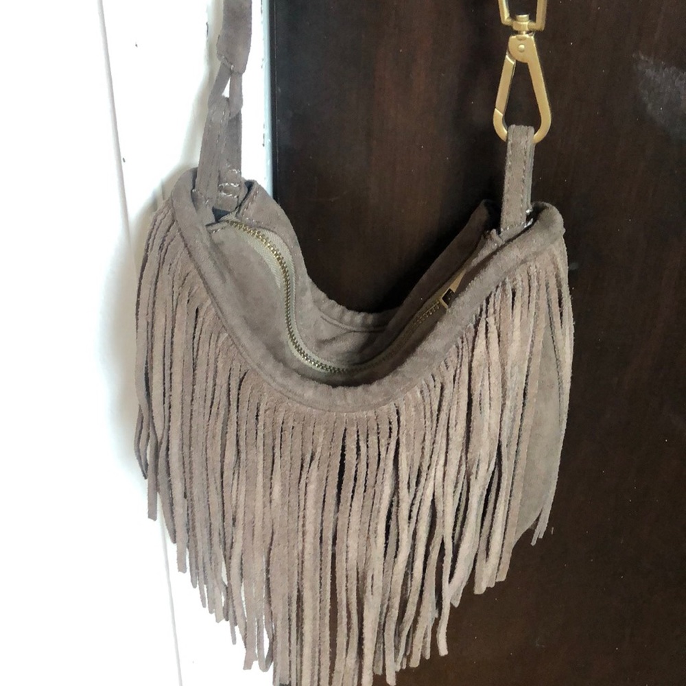 Urban Outfitters gray suede purse